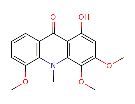 9(10H)-Acridinone, 1-hydroxy-3,4,5-trimethoxy-10-methyl-
