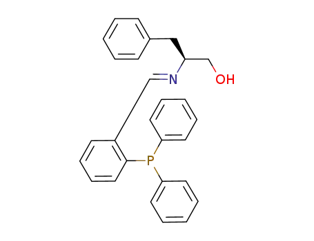 Molecular Structure of 202345-92-4 ((S)-2-(2-(diphenylphosphino)benzylideneamino)-3-phenylpropan-1-ol)