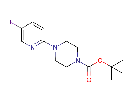 Molecular Structure of 497915-42-1 (TERT-BUTYL 4-(5-IODOPYRID-2-YL)PIPERAZINE-1-CARBOXYLATE)