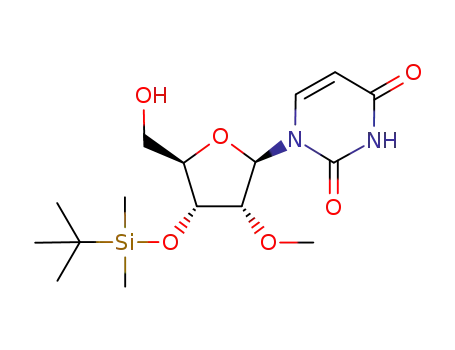 Molecular Structure of 171268-84-1 (3'-O-(t-Butyldimethylsilyl)-2'-O-methyluridine)