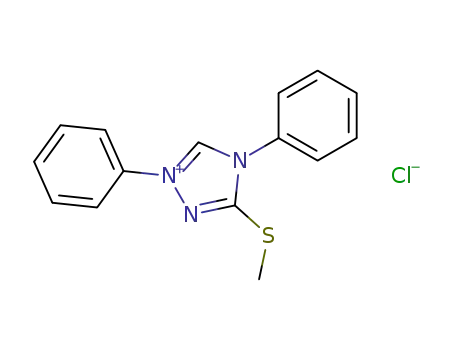 1H-1,2,4-Triazolium, 3-(methylthio)-1,4-diphenyl-, chloride