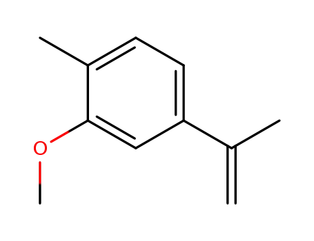 Molecular Structure of 3794-96-5 (Benzene, 2-methoxy-1-methyl-4-(1-methylethenyl)-)