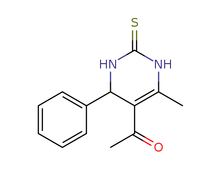 Molecular Structure of 31864-21-8 (2(1H)-Pyrimidinethione, 5-acetyl-3,6-dihydro-4-methyl-6-phenyl-)