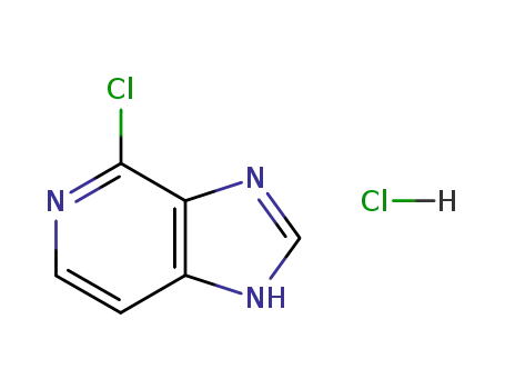 Molecular Structure of 149299-08-1 (4-chloro-1<sup>(3)</sup><i>H</i>-imidazo[4,5-<i>c</i>]pyridine; hydrochloride)