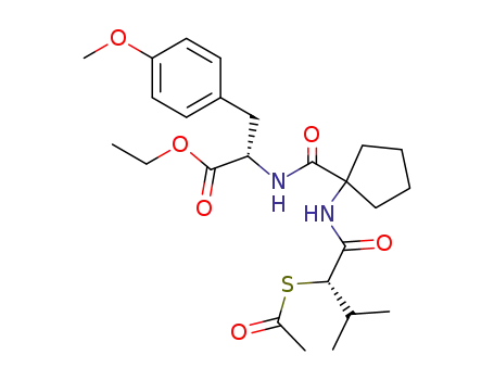 N-[1-[2(S)-(Acetylsulfanyl)-3-methylbutyramido]cyclopent-1-ylcarbonyl]-4-O-methyl-L-tyrosine ethyl ester
