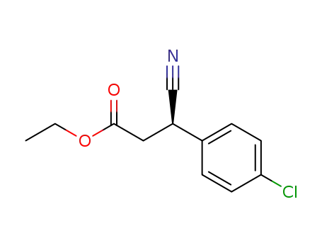 Molecular Structure of 537676-63-4 (4-chloro-β-cyano-(R)-Benzenepropanoic acid ethyl ester)