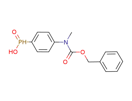 Molecular Structure of 947171-00-8 ((4-(N-benzyloxycarbonyl-N-methylamino)phenyl)phosphinic acid)