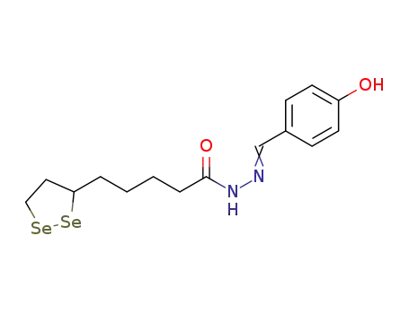 Molecular Structure of 1456816-72-0 (N'-(4-hydroxybenzylidene)-5-(1,2-diselenolan-3-yl)pentanehydrazide)