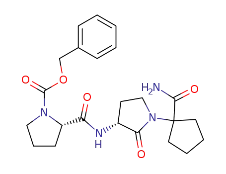 (S)-2-[(R)-1-(1-Carbamoyl-cyclopentyl)-2-oxo-pyrrolidin-3-ylcarbamoyl]-pyrrolidine-1-carboxylic acid benzyl ester