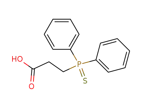 Molecular Structure of 109602-95-1 (Propanoic acid, 3-(diphenylphosphinothioyl)-)