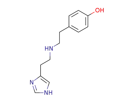 Molecular Structure of 80565-11-3 (4-{2-[2-(1<sup>(3)</sup><i>H</i>-imidazol-4-yl)-ethylamino]-ethyl}-phenol)