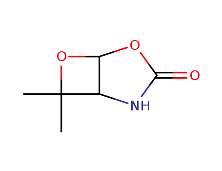 Molecular Structure of 68235-20-1 (6,6-Dimethyl-2,7-dioxa-4-azabicyclo<3.2.0>heptan-3-on)