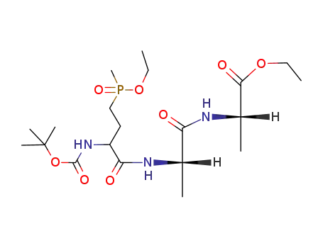 (S)-2-{(S)-2-[2-tert-Butoxycarbonylamino-4-(ethoxy-methyl-phosphinoyl)-butyrylamino]-propionylamino}-propionic acid ethyl ester