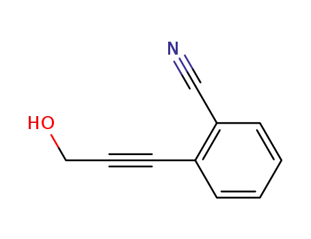 Molecular Structure of 210884-99-4 (2-(3-Hydroxyprop-1-ynyl)benzonitrile)