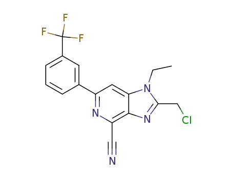 2-chloromethyl-1-ethyl-6-(3-trifluoromethyl-phenyl)-1H-imidazo[4,5-c]pyridine-4-carbonitrile