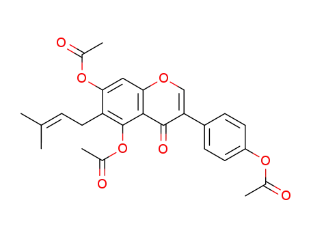 4H-1-Benzopyran-4-one,
5,7-bis(acetyloxy)-3-[4-(acetyloxy)phenyl]-6-(3-methyl-2-butenyl)-
