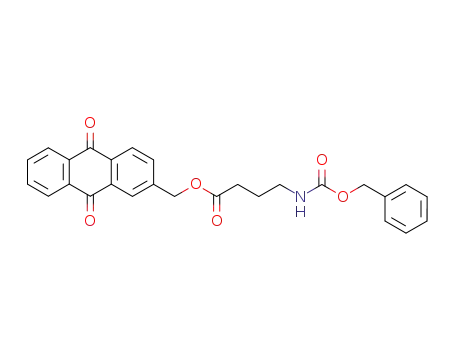 Molecular Structure of 92013-50-8 (Butanoic acid, 4-[[(phenylmethoxy)carbonyl]amino]-,
(9,10-dihydro-9,10-dioxo-2-anthracenyl)methyl ester)