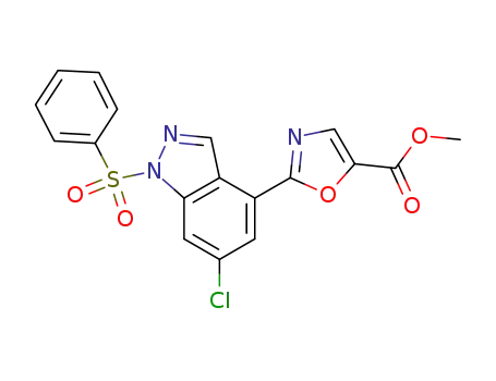 methyl 2-[6-chloro-1-(phenylsulfonyl)-1H-indazol-4-yl]-1,3-oxazole-5-carboxylate