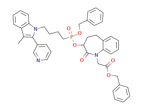 (3-{Benzyloxy-[4-(3-methyl-2-pyridin-3-yl-indol-1-yl)-butyl]-phosphinoyloxy}-2-oxo-2,3,4,5-tetrahydro-benzo[b]azepin-1-yl)-acetic acid benzyl ester