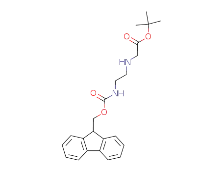 Molecular Structure of 169396-89-8 (Glycine, N-[2-[[(9H-fluoren-9-ylmethoxy)carbonyl]amino]ethyl]-,
1,1-dimethylethyl ester)