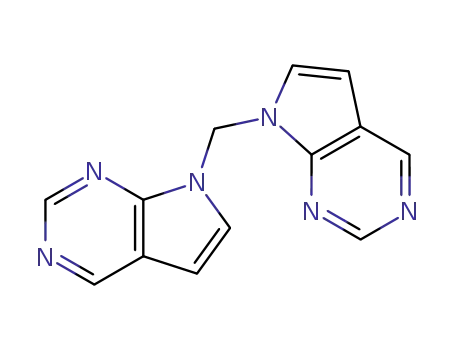 Molecular Structure of 87791-30-8 (7,7'-Methylendi(7H-pyrrolo<2,3-d>pyrimidin))