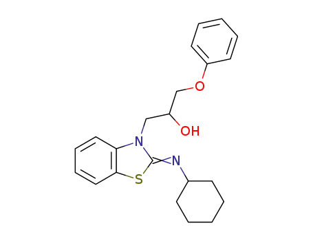 Molecular Structure of 137267-11-9 (1-{2-[(Z)-Cyclohexylimino]-benzothiazol-3-yl}-3-phenoxy-propan-2-ol)
