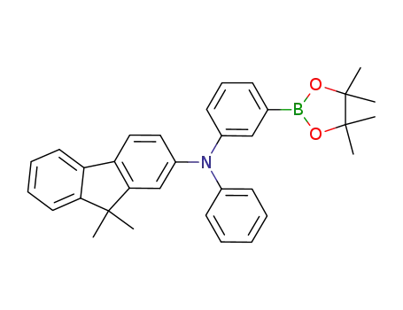 9,9-dimethyl-N-phenyl-N-(3-(4,4,5,5-tetramethyl-1,3,2-dioxabo-rolan-2-yl)phenyl)-9H-fluoren-2-amine