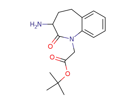 Molecular Structure of 98626-45-0 (3-Amino-2,3,4,5-tetrahydro-2-oxo-1H-1-benzazepine-1-acetic acid ter-butyl ester)