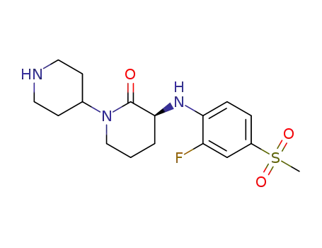 (S)-3-(2-fluoro-4-(methylsulfonyl)phenylamino)-[1,4'-bipiperidin]-2-one