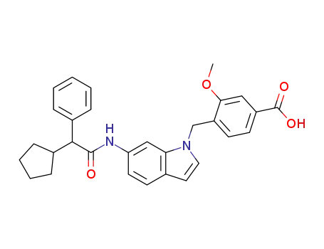 4-[6-(2-Cyclopentyl-2-phenyl-acetylamino)-indol-1-ylmethyl]-3-methoxy-benzoic acid