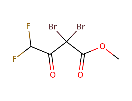 Molecular Structure of 93032-23-6 (Butanoic acid, 2,2-dibromo-4,4-difluoro-3-oxo-, methyl ester)