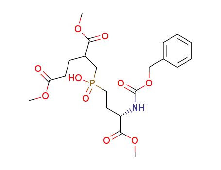 Molecular Structure of 875668-29-4 ((S)-2-[(3-benzyloxycarbonylamino-3-methoxycarbonyl-propyl)-methoxy-phosphinoylmethyl]-pentanedioic acid)