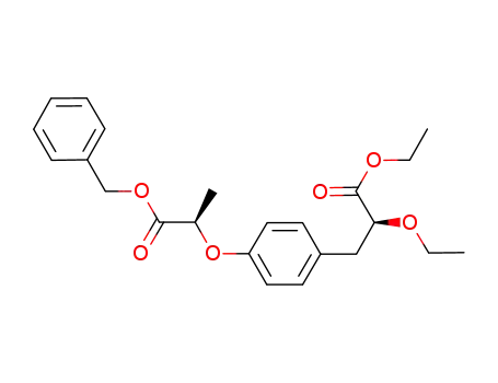 (2S,1'R)-3-[4-(1'-benzyloxycarbonyl-ethoxy)-phenyl]-2-ethoxy-propionic acid ethyl ester