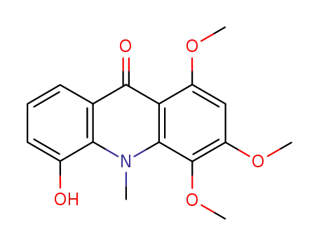 9(10H)-Acridinone, 5-hydroxy-1,3,4-trimethoxy-10-methyl-