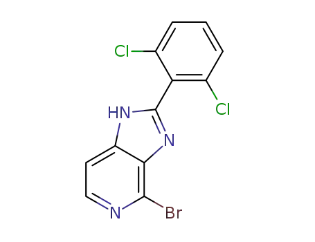 Molecular Structure of 1334411-79-8 (4-bromo-2-(2,6-dichlorophenyl)-1H-imidazo[4,5-c]pyridine)