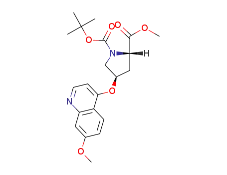 1,2-Pyrrolidinedicarboxylic acid, 4-[(7-methoxy-4-quinolinyl)oxy]-,
1-(1,1-dimethylethyl) 2-methyl ester, (2S,4R)-