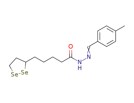 Molecular Structure of 1456816-67-3 (N'-(4-methylbenzylidene)-5-(1,2-diselenolan-3-yl)pentanehydrazide)