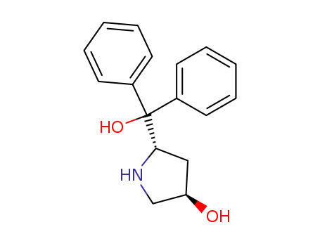 Molecular Structure of 176747-44-7 ((2S,4R)-4-hydroxy-α,α-diphenyl-2-pyrrolidinemethanol)