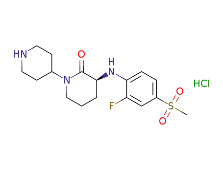 (S)-3-(2-fluoro-4-(methylsulfonyl)phenylamino)-[1,4'-bipiperidin]-2-one hydrochloride