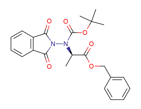 Molecular Structure of 339201-05-7 ((R)-N-tert-butyloxycarbonyl-N-phthalimidoalanine benzyl ester)