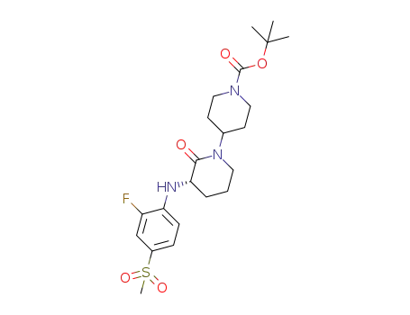 (S)-tert-butyl 3-(2-fluoro-4-(methylsulfonyl)phenylamino)-2-oxo-1,4'-bipiperidin-1'-carboxylate