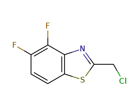 Molecular Structure of 110704-22-8 (Benzothiazole, 2-(chloromethyl)-4,5-difluoro- (9CI))