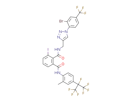 3-iodo-N<SUP>1</SUP>-(2-methyl-4-(perfluoropropan-2-yl)phenyl)-N<SUP>2</SUP>-((1-(2-bromo-4-(trifluoromethyl)phenyl)-1H-1,2,3-triazol-4-yl)methyl) phth