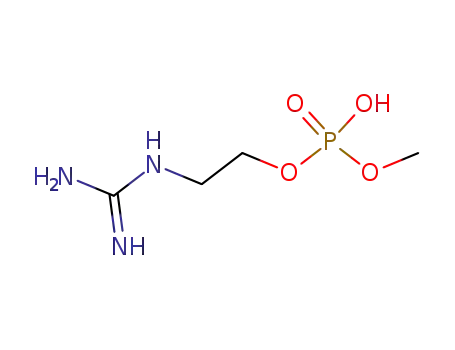 Molecular Structure of 1119-53-5 (Phosphoric acid,mono[2-[(aminoiminomethyl)amino]ethyl] monomethyl ester)