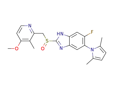 2-[[(4-methoxy-3-methyl)-2-pyridinyl]methylsulfinyl]-5-(1H-2,5-dimethylpyrrol-1-yl)-6-fluoro-1H-benzimidazole