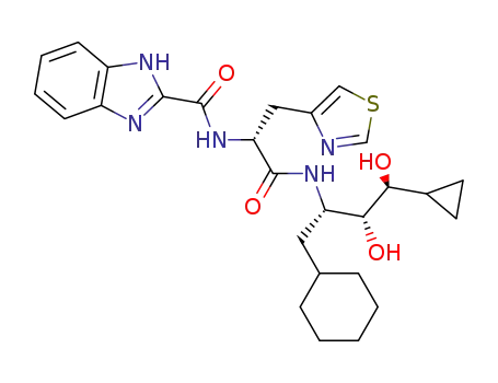 N-[(1R)-2-[[(1S,2R,3S)-1-(Cyclohexylmethyl)-3-cyclopropyl-2,3-dihydroxypropyl]amino]-2-oxo-1-(thiazol-4-ylmethyl)ethyl]-1H-benzo[D]imidazole-2-carboxamide