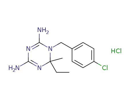 4,6-diamino-1-(4'-chlorobenzyl)-2-ethyl-2-methyl-1,2-dihydro-1,3,5-triazine hydrochloride