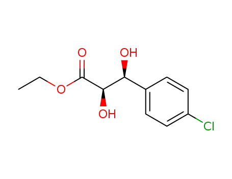 Molecular Structure of 1006386-90-8 (ethyl (2R,3S)-3-(4-chlorophenyl)-2,3-dihydroxypropionate)