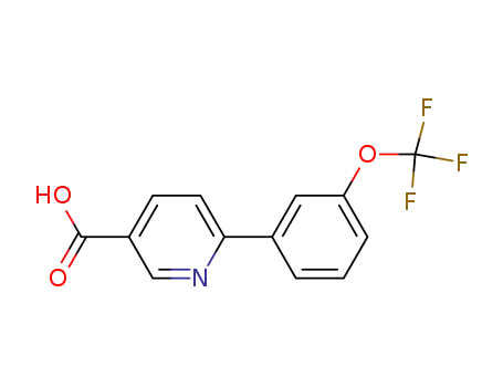 Molecular Structure of 197847-91-9 (6-(3-Trifluoromethoxyphenyl)-nicotinic acid)