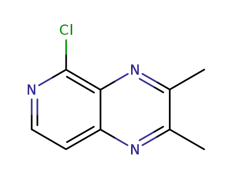 Molecular Structure of 384844-04-6 (5-CHLORO-2,3-DIMETHYLPYRIDO[4,3-B]PYRAZINE)